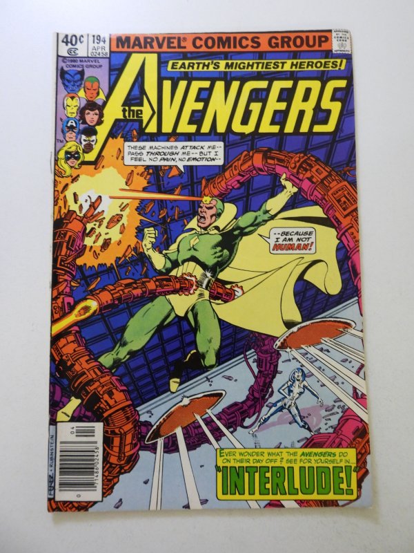 The Avengers #194 (1980) VF- condition