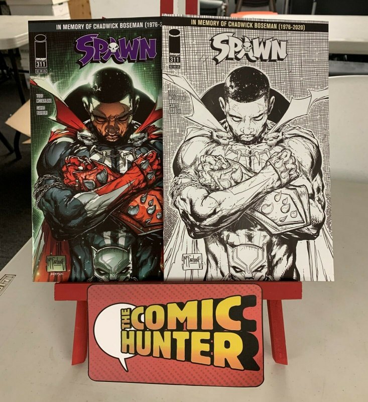 Spawn #311 Chadwick Boseman Tribute Covers B & D 9.2