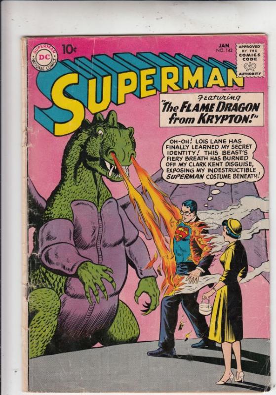 Superman #142 (Jan-61) VG- Affordable-Grade Superman, Jimmy Olsen,Lois Lane, ...