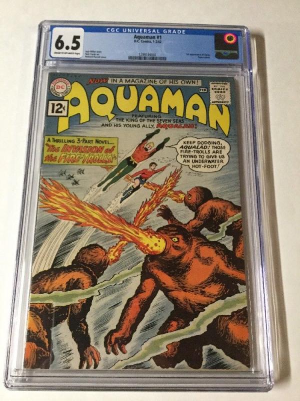 Aquaman 1 CGC 6.5 Cream To Off-Whte Pages 1st Appearance Of Quisp 1962