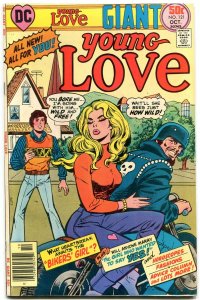 YOUNG LOVE #121 1976- Bikers Girl- Motorcycle cover- DC Romance Giant VF