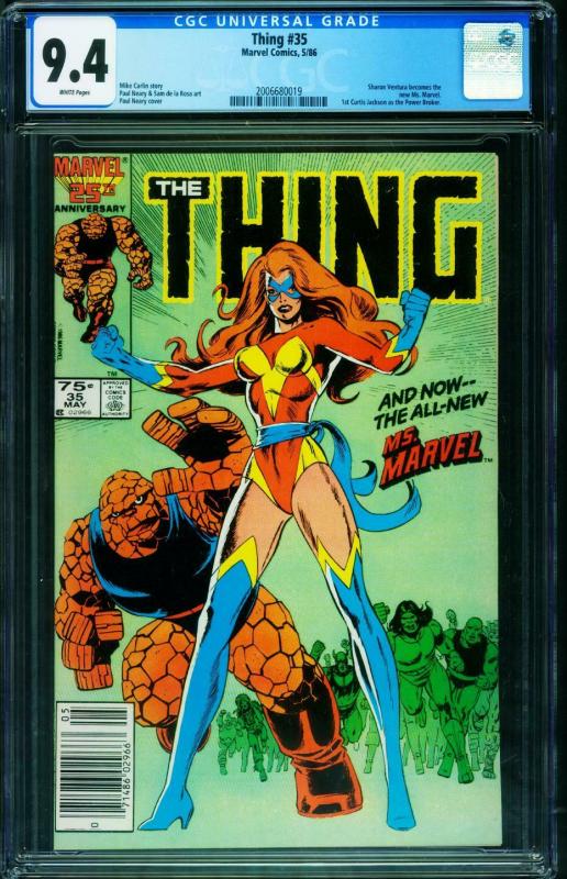 THE THING #35 CGC 9.4 1986 1st new Ms. Marvel 2006680019