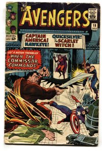 Avengers #18 1965-marvel comic book-captain america-scarlet witch