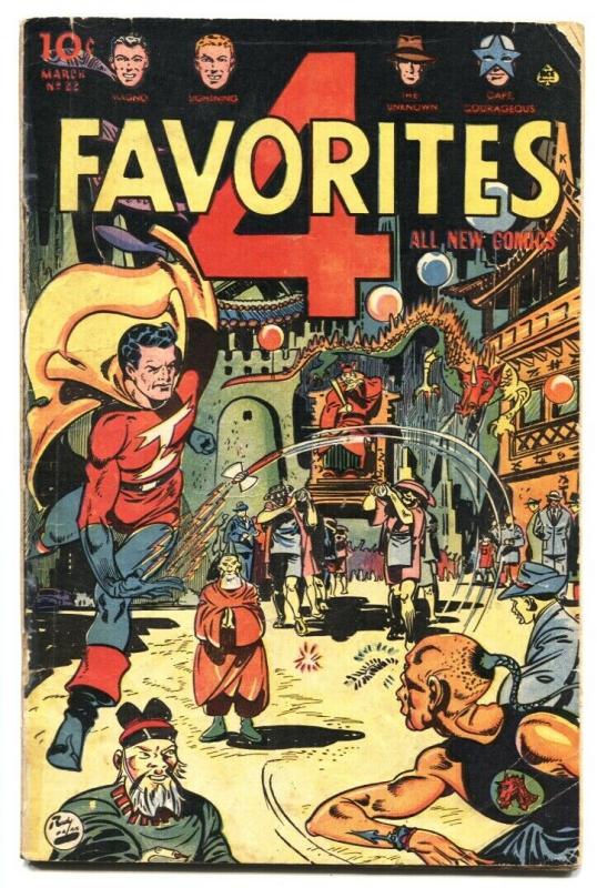 Four Favorites #22 1946- Last Lash Lightning- Great cover - Scarce  Golden-Age | Comic Books - Golden Age, Superhero / HipComic