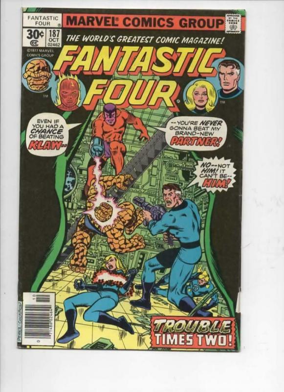 FANTASTIC FOUR #187, FN, Klaw, Perez, 1961 1977, Marvel, more FF in store