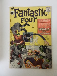 Fantastic Four #2 (1962) 1st Appearance of the Skrulls VG- condition