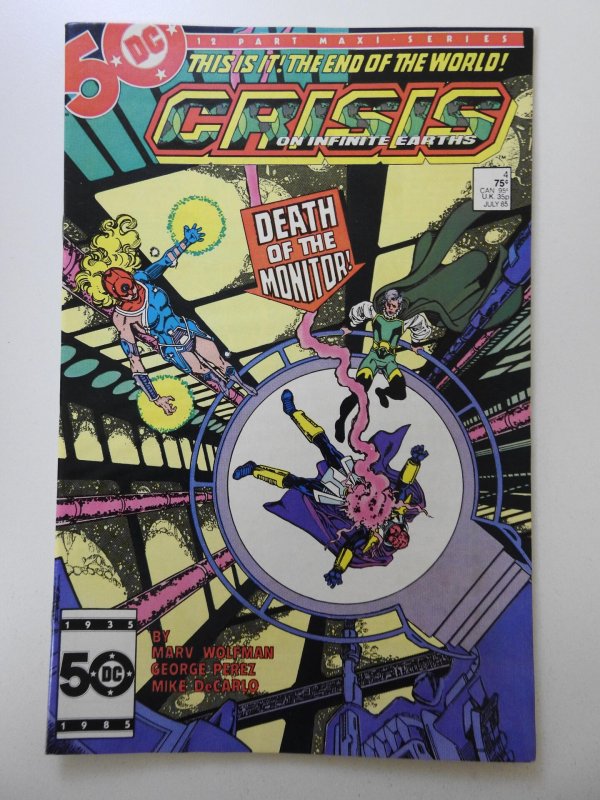 Crisis on Infinite Earths #4  (1985) Perez Art! Beautiful VF- Condition!