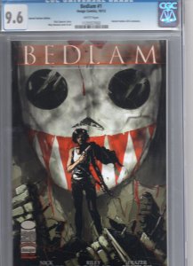 NICK SPENCER BEDLAM #1 DETROIT FANFARE VARIANT COVER! CGC 9.6! WHITE PAGES