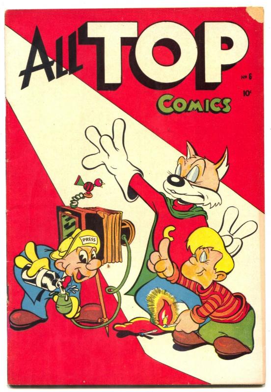 All Top Comics #6 1957- Cosmo Cat cover- VG