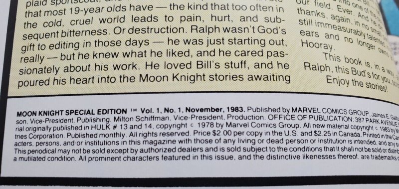 Moon Knight Special Edition #1 Bill Sienkiewicz Wrap Cover (1983) NM+