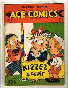 Ace Comics # 43 FN Golden Age Comic Book Blondie Jungle Jim David McKay NE4