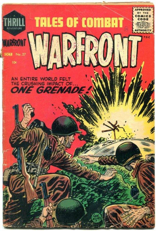 Warfront #27 1955- Lee Elias cover- Korean War- Golden Age G