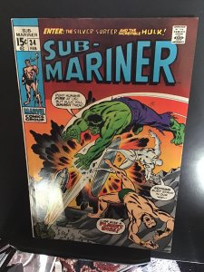 Sub-Mariner #34 (1971) high-grade 1st defenders prequel key! VF+ cvill CERT! Wow