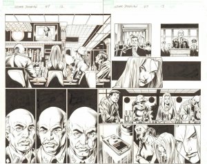 Ultimate Spider-Man #87 pgs. 12 & 13 - Silver Sable DPS 2006 art by Mark Bagley