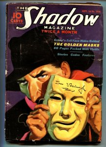 SHADOW 1936 Sept 1-Great cover - STREET AND SMITH-RARE PULP vg