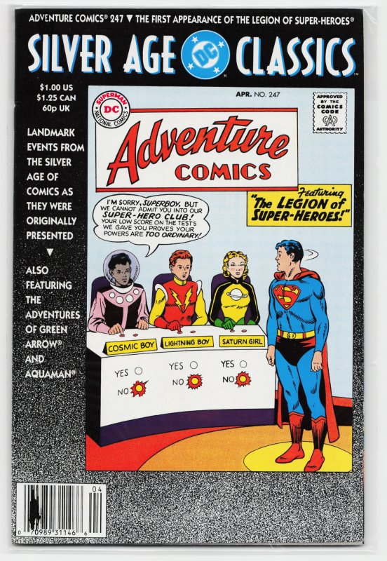 Adventure Comics #247 Silver Age Classics Cover (1992) Superboy [Key Issue]