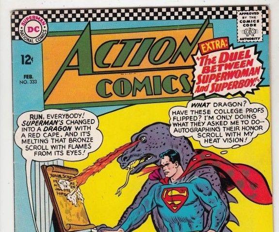 Action Comics 333 strict VG/FN+ 5.0 1966 Superwoman vs. Superboy  tons Supermans