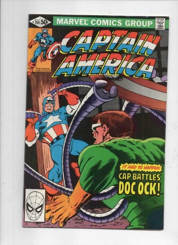 CAPTAIN AMERICA #259, VF, Doc Ock 1968 1981, more CA in store 