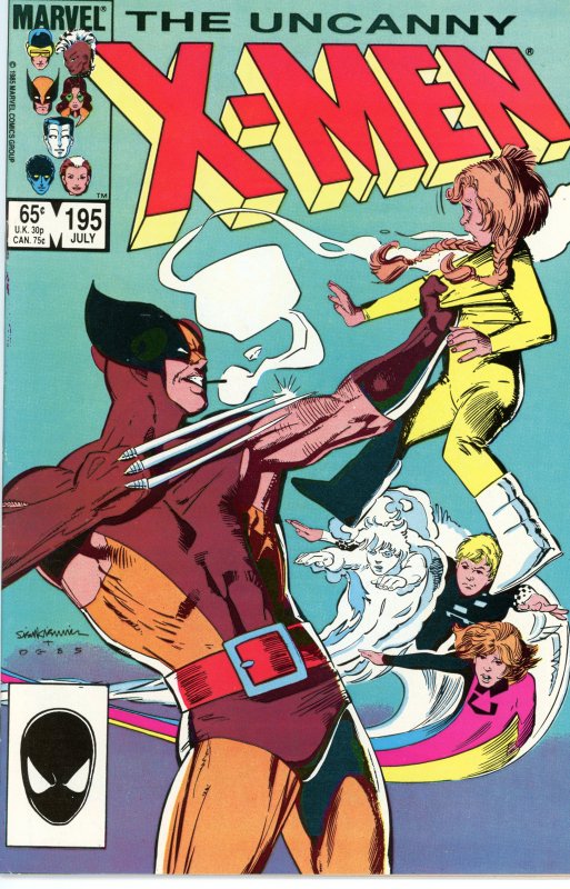 Uncanny X-Men 195  F/VF  1985  Claremont  Power Pack!