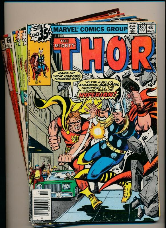 MARVEL LOT of 7- The Mighty THOR #280-284,325326 1978/'79/'82 G/VG (PJ92) 