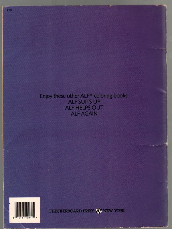 ALF Takes Off Coloring Book #  1988 - Checkerboard Press  -VG- - Comic Book