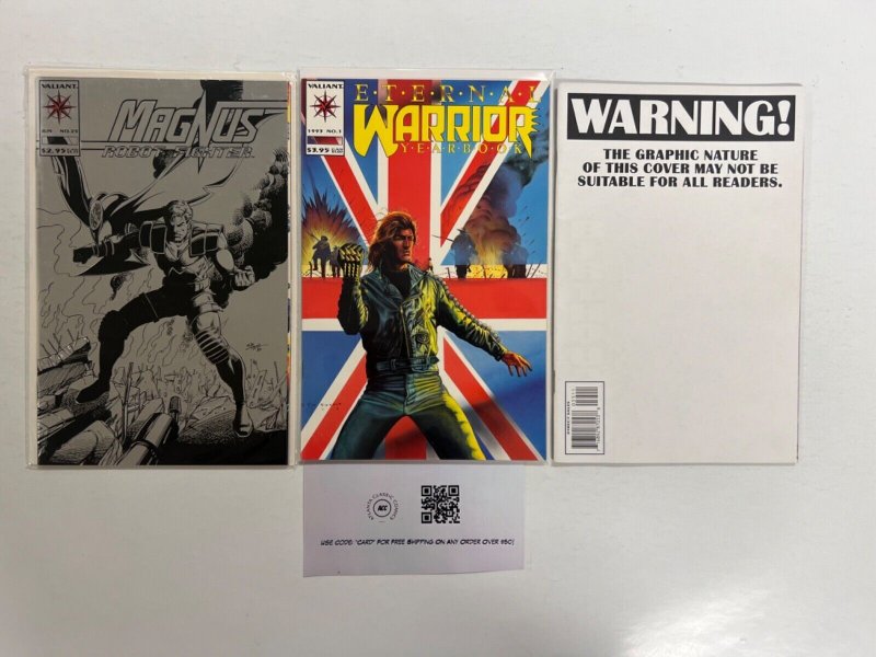 3 Eternal Warriors Valiant Comic Books # 1 25 35 80 JS35