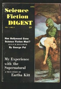 Science Fiction Digest #2 1954-Creature From The Black Lagoon cover-Eartha Ki...