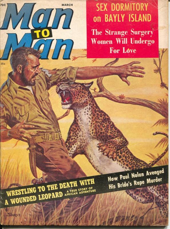 Man To Man 3/1963-exploitation-cheesecake-WWII pulp thrills-Syd Shores-VG