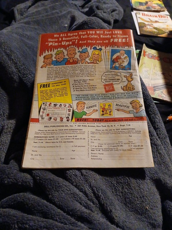 Carl Anderson's HENRY Comic book #26 1952 Dell Comics Golden Age Cartoon Book