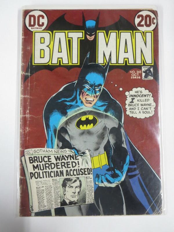 BATMAN 245 GOOD Oct. 1972 Neal Adams COMICS BOOK