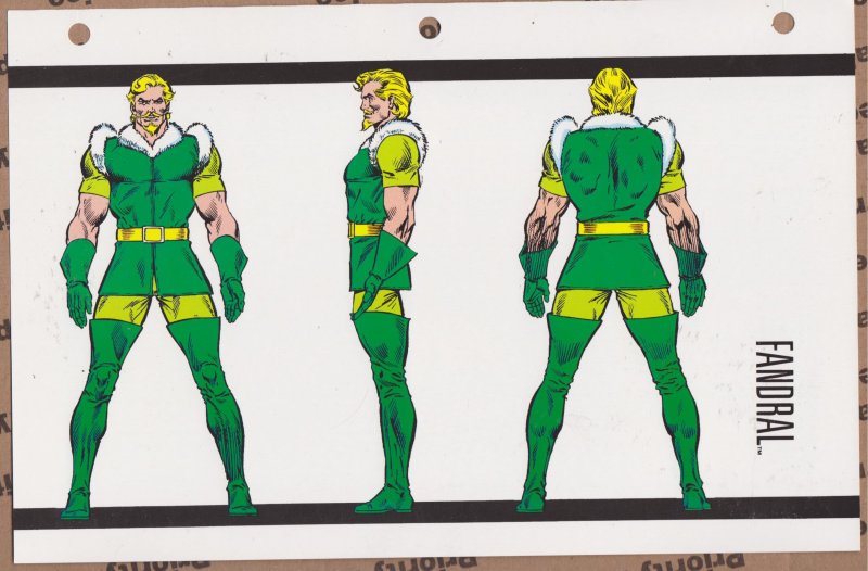 Official Handbook of the Marvel Universe Sheet- Fandral