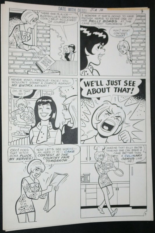 Date with Debbi #10 Complete Six Page Story - 1970 art by Unknown Artist