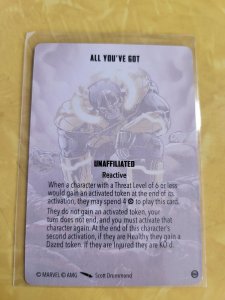 Marvel Crisis Protocol Game Card All You've Got