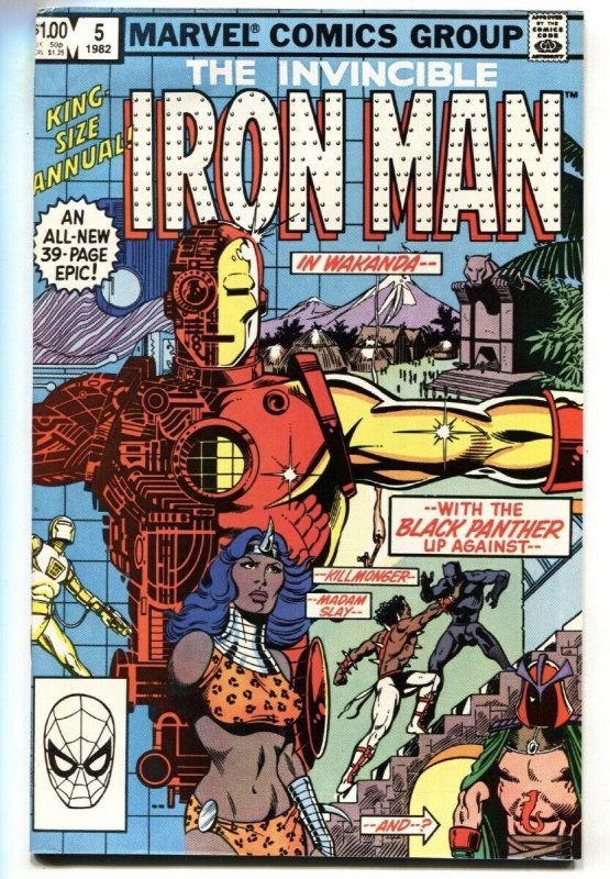 IRON MAN Annual #5 1982 Madam Slay resurrects Erik Killmonger COMIC BOOK