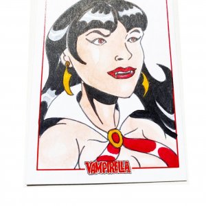 Vampirella 50Th Anniversary Sketch Card By Wilson Ramos Jr Dynamite (G)