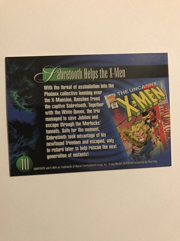 SABRETOOTH #10 card : Marvel Annual 1995 Flair; NM/M;  X-men, base