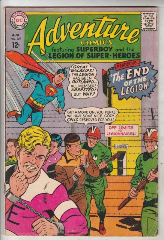 Adventure Comics #359 (Aug-67) VG/FN Mid-Grade Legion of Super-Heroes, Superboy