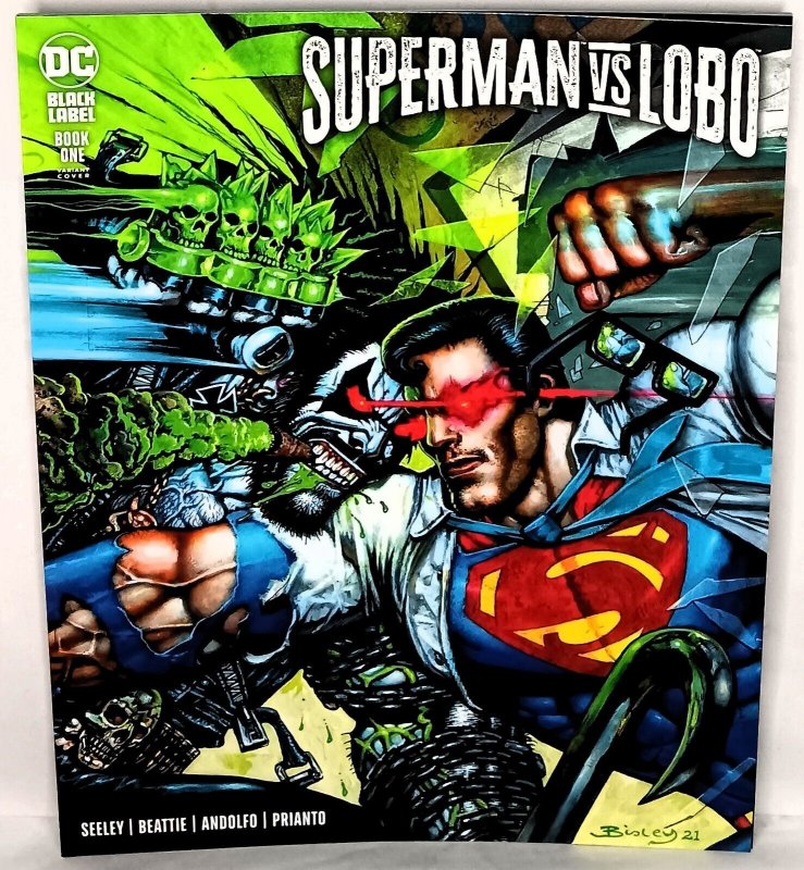 SUPERMAN vs LOBO #1 - 3 Variant Cover B Set DC Comics Black Label DCU