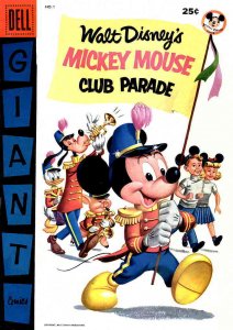 Mickey Mouse Club Parade #1 FAIR ; Dell | low grade comic 1955 Giant