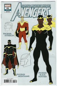 Avengers # 41 Design 1:10 Variant Cover NM Marvel