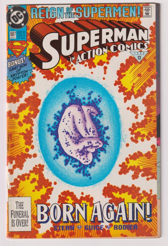 DC Comics! Action Comics #687! Reign of the Supermen!