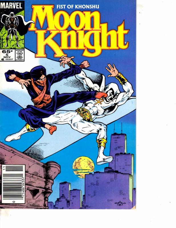 Lot Of 2 Marvel Comic Books Moon Knight #1 5   BH52