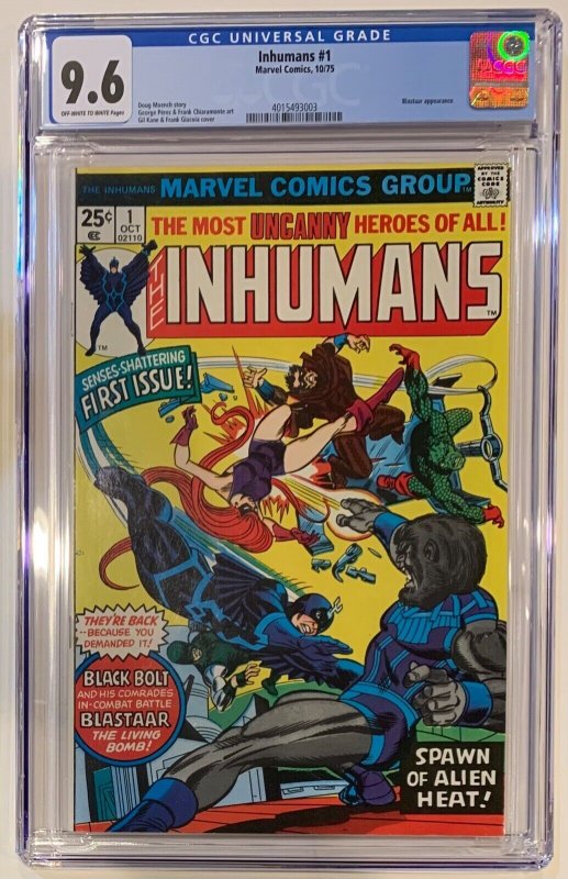 (1975) THE INHUMANS #1 CGC 9.6 BLACK BOLT! MEDUSA! TRIGON! GORGON! CRYSTAL!