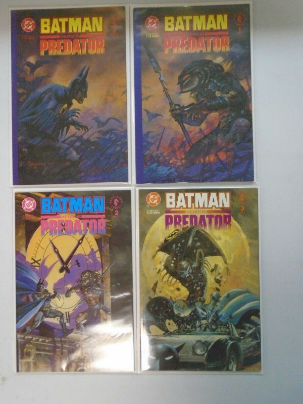 Batman vs. Predator set #1-3 + Alternate cover #1DB 8.0 VF (1991 1st Series)