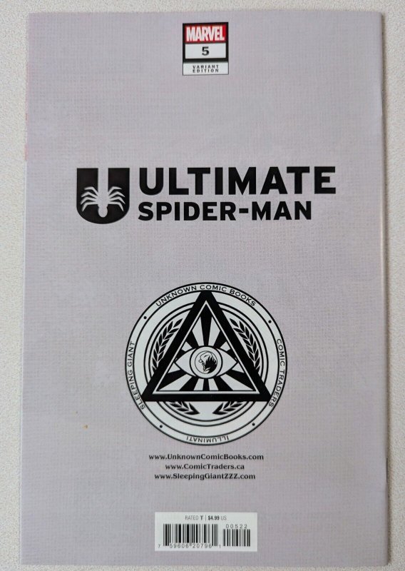 Ultimate Spider-Man #5 Unknown Comics Stephen Segovia Exclusive Trade Variant
