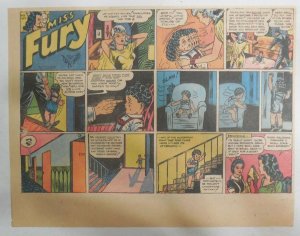 Miss Fury Sunday by Tarpe Mills from 10/29/1944 Size: 11 x 15  Very Rare Year #4