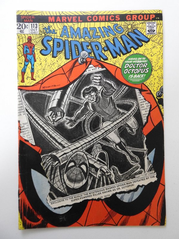 The Amazing Spider-Man #113 (1972) VG+ Condition! 1 in tear back cover