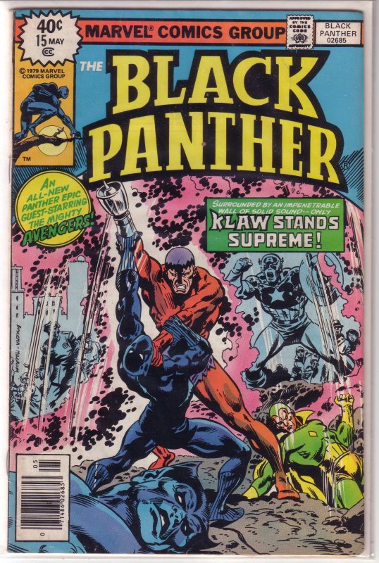 Black Panther (vol. 1, 1977) #15 VG Hannigan/Bingham, Kiber