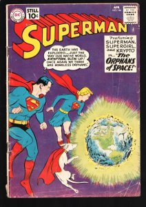 Superman #144 1961-DC-Earth explodes-Super Girl -Krypto-'Orphans in Space-S...