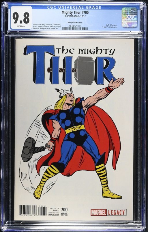 Mighty Thor 700 CGC 9.8 Jack Kirby Variant Cover